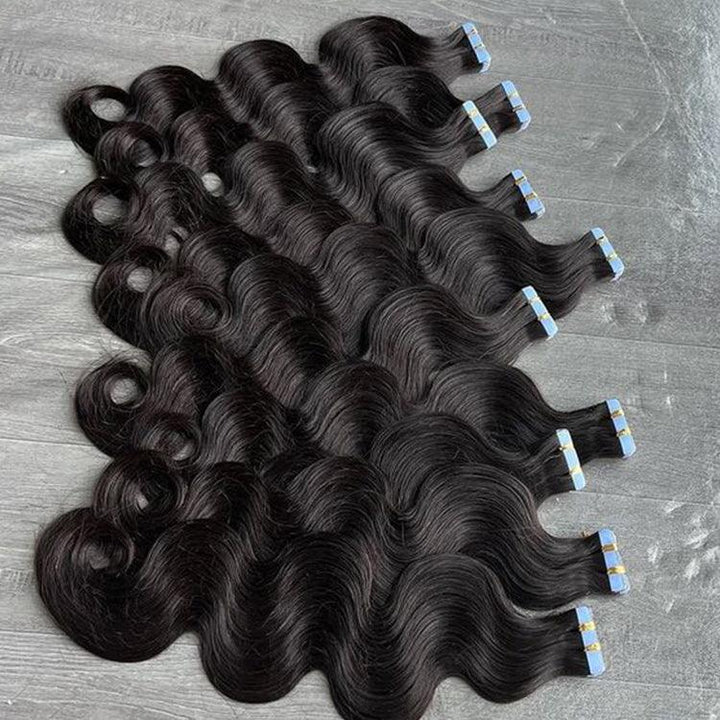 body wave invisible tape in human hair
