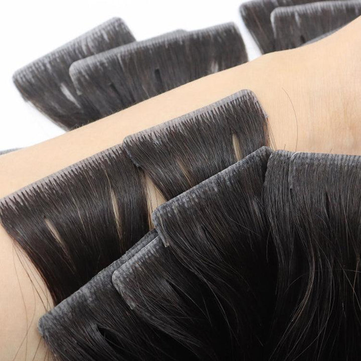 straigfht invisible tape in hair extensions