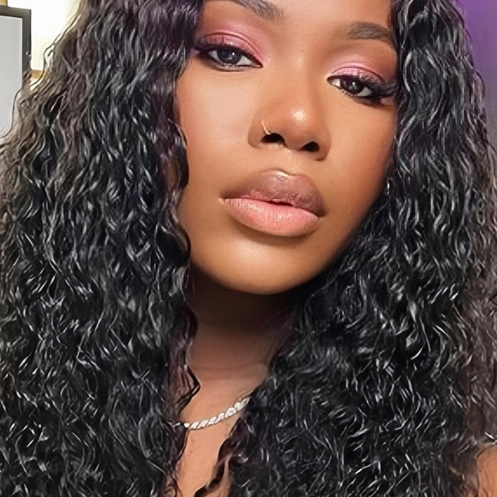 Jerry curly Virgin Human hair 13x6 Transparent Lace Full Frontal Glueless Wigs - URBAN CHIC HAIR