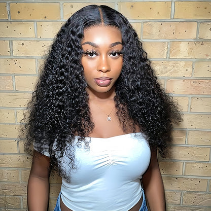 Jerry curly Virgin Human hair 5x5 HD Lace Closure Glueless Wigs