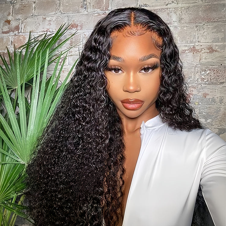 Jerry curly Virgin Human hair 9x6 HD Lace Full Frontal Glueless Wigs Glueless Wigs