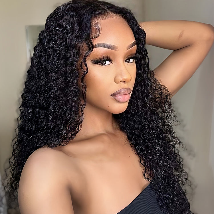 Jerry curly Virgin Human hair 9x6 HD Lace Full Frontal Glueless Wigs Glueless Wigs