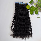 Kinky Curly Tape In Hair Extensions Double Drawn