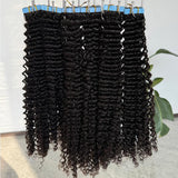 Kinky Curly Tape In Hair Extensions Double Drawn