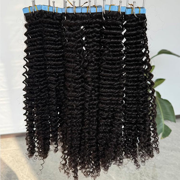 Kinky Curly Tape in Hair Extensions