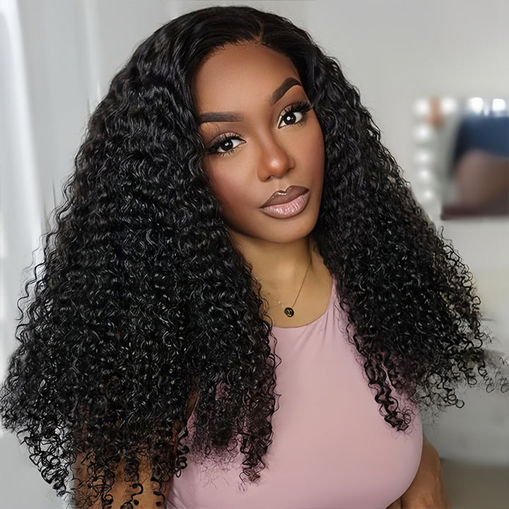 Afro Kinky curly Virgin Human hair 13x4 Transparent Lace Full Frontal glueless Wigs - URBAN CHIC HAIR