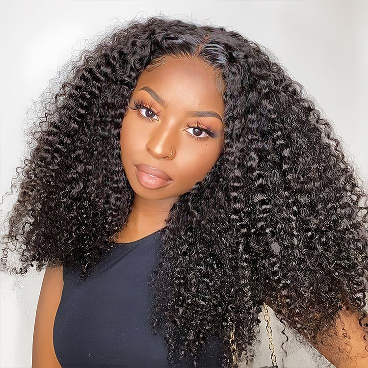 Afro Kinky curly Virgin Human hair 9x6 HD Lace Full Frontal glueless Wigs