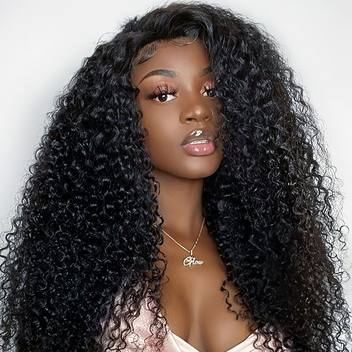 Afro Kinky curly Virgin Human hair 9x6 Transparent Lace Full Frontal glueless Wigs - URBAN CHIC HAIR