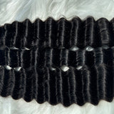 (3Bundles+5X5 HD Closure) Raw Deep Wave Hair Bundles Double Drawn