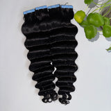 Deep Wave Tape In Hair Extensions Double Drawn