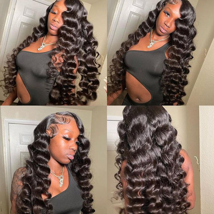 Loose Wave Virgin Human Hair 13x4 HD Lace Frontal Glueless Wigs - URBAN CHIC HAIR