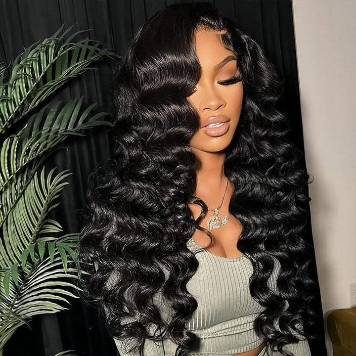 Loose deep wave Virgin Human hair 13x6 HD Lace Full Frontal Glueless Wigs - URBAN CHIC HAIR