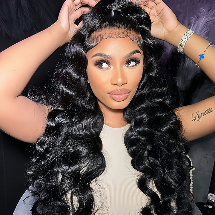 Loose deep wave Virgin Human hair 5x5 Transparent Lace Closure Glueless Wigs - URBAN CHIC HAIR