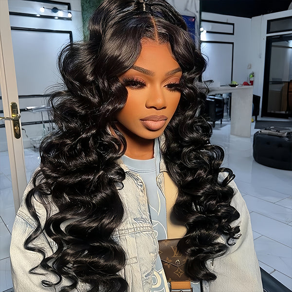 Loose deep wave Virgin Human hair 5x5 Transparent Lace Closure Glueless Wigs - URBAN CHIC HAIR