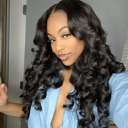 Loose Wave Virgin Human Hair 5x5 HD Lace Closure Glueless Wigs