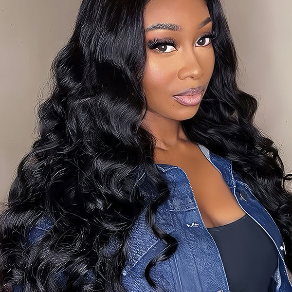 Loose Wave Virgin Human Hair 5x5 Transparent Lace Closure Glueless Wigs - URBAN CHIC HAIR