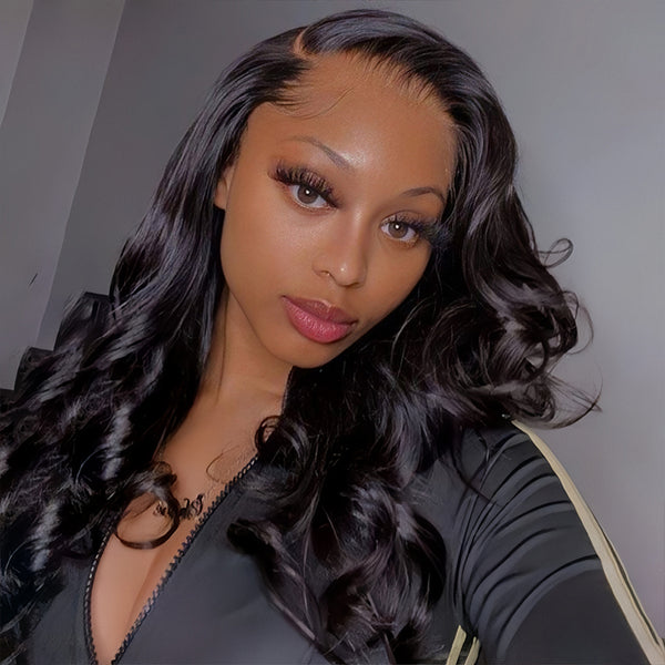 Loose Wave Virgin Human Hair 9x6 Transparent Lace Frontal Glueless Wigs - URBAN CHIC HAIR