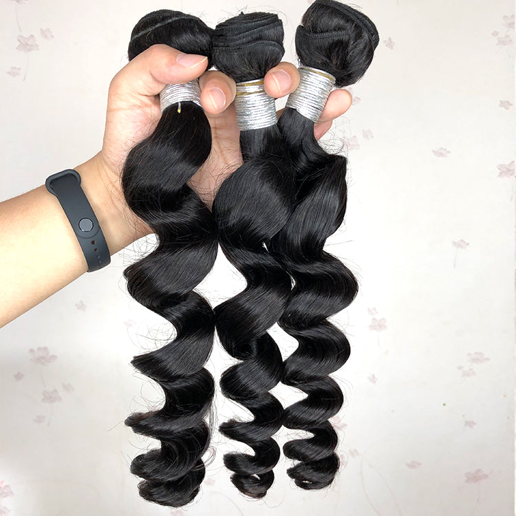 Virgin loose wave  bundles