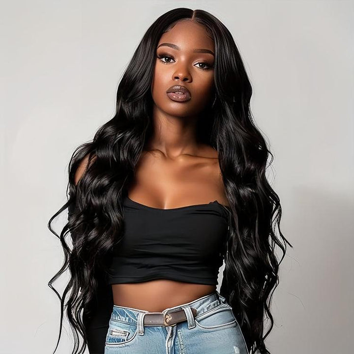 Natural wave wig Virgin Human hair 13x6 HD Lace Full Frontal Glueless Wigs - URBAN CHIC HAIR