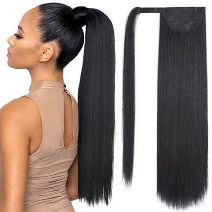 straight Velcro Ponytail Hair extensions