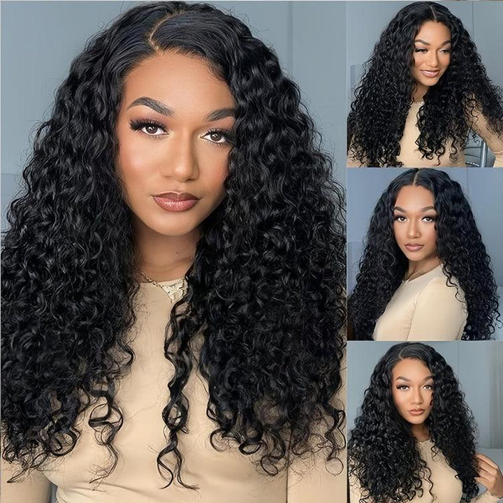 Water Wave Human Hair 13x6 HD Lace Full Frontal Glueless Glueless Wigs - URBAN CHIC HAIR