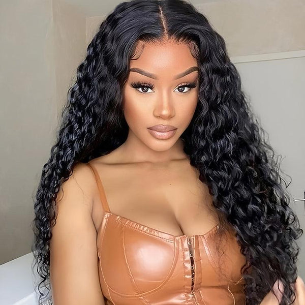 Water curly Human Hair 9x6 HD Lace Full Frontal glueless wigs - URBAN CHIC HAIR