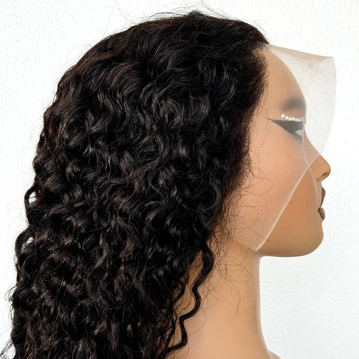 Water curly Human Hair 9x6 HD Lace Full Frontal glueless wigs - URBAN CHIC HAIR