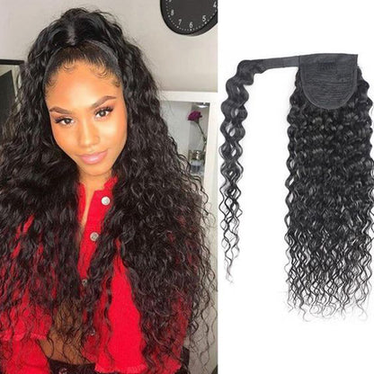 water wave Velcro Ponytail Hair extensions