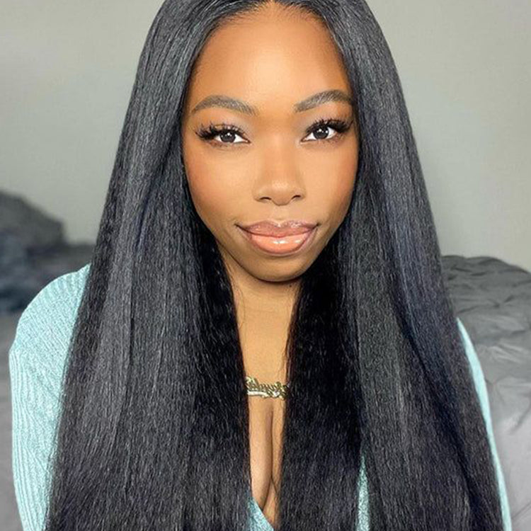 Yaki Virgin Human hair 5x5 HD Lace Closure Glueless Wigs