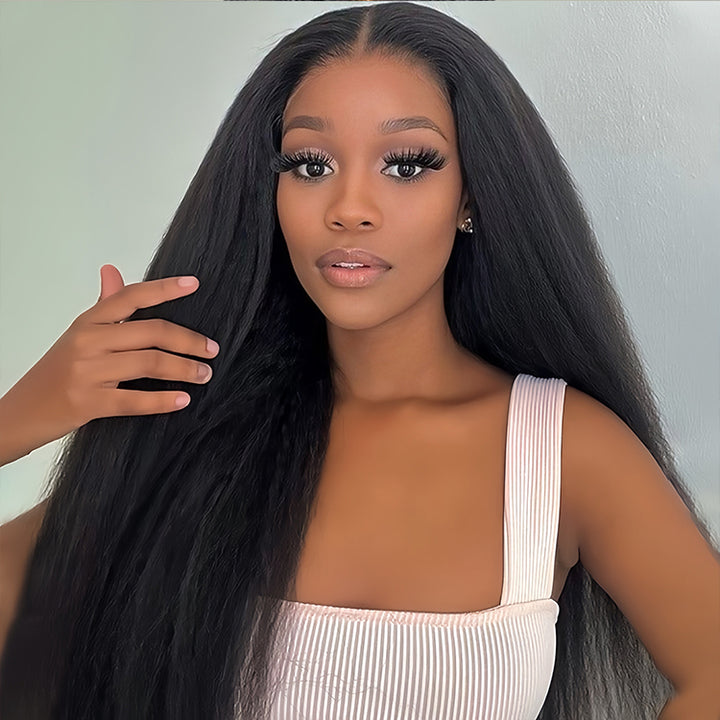 Yaki Virgin Human hair 5x5 Transparent Lace Closure Glueless Wigs - URBAN CHIC HAIR