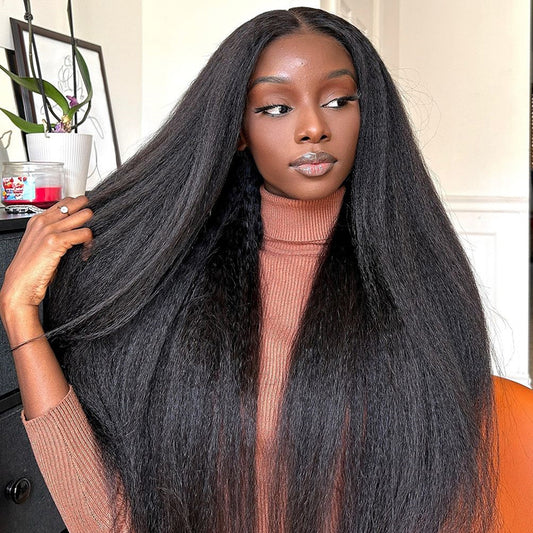 kinky straight full lace wig