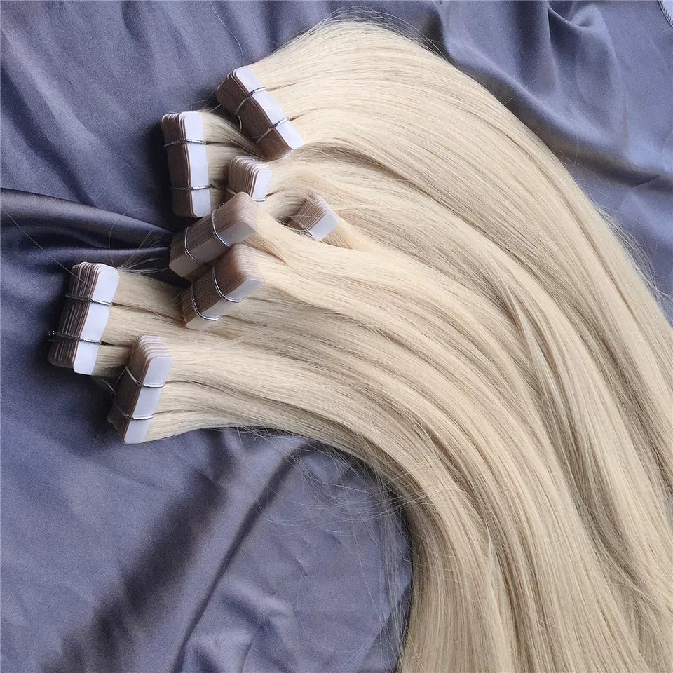 tape in human hair blonde color 